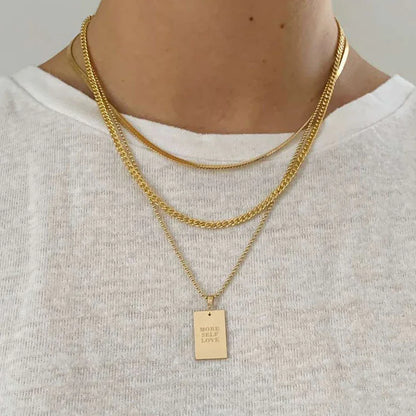 More Self Love Soul Tag Necklace