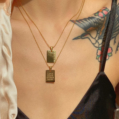 Love Each Other More Soul Tag Necklace