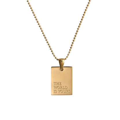 The World Is Yours Soul Tag Necklace