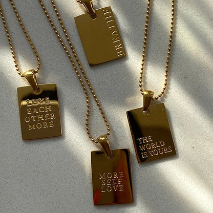 Love Each Other More Soul Tag Necklace