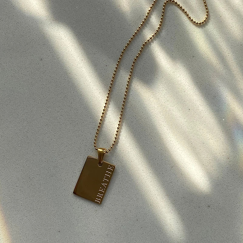 Breathe Soul Tag Necklace