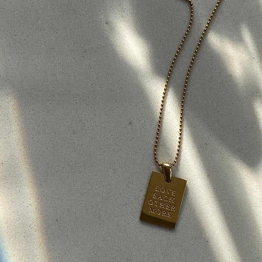 Love Each Other More Soul Tag Necklace