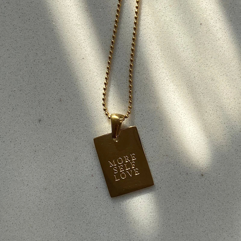 More Self Love Soul Tag Necklace
