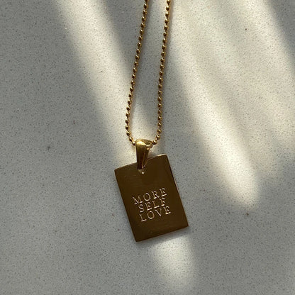More Self Love Soul Tag Necklace