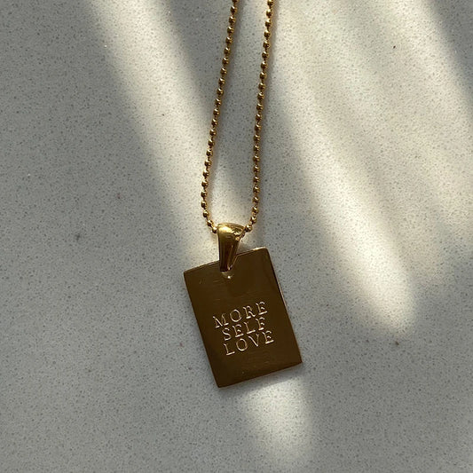 More Self Love Soul Tag Necklace